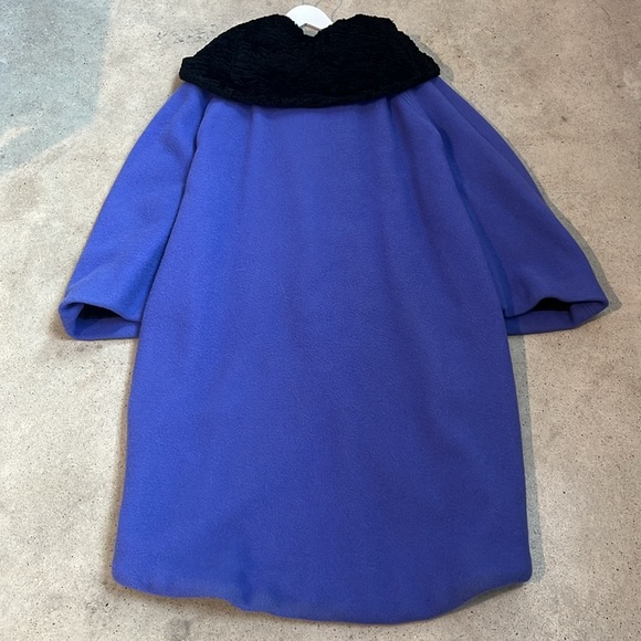 Todoruk Periwinkle Faux-Fur-Collar Wool Coat - Picture 2 of 11